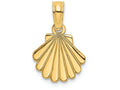FJC Finejewelers 14k Yellow Gold Shell Polish Engraved Charm