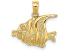 FJC Finejewelers 14k Yellow Gold Fish Polish Engraved Charm