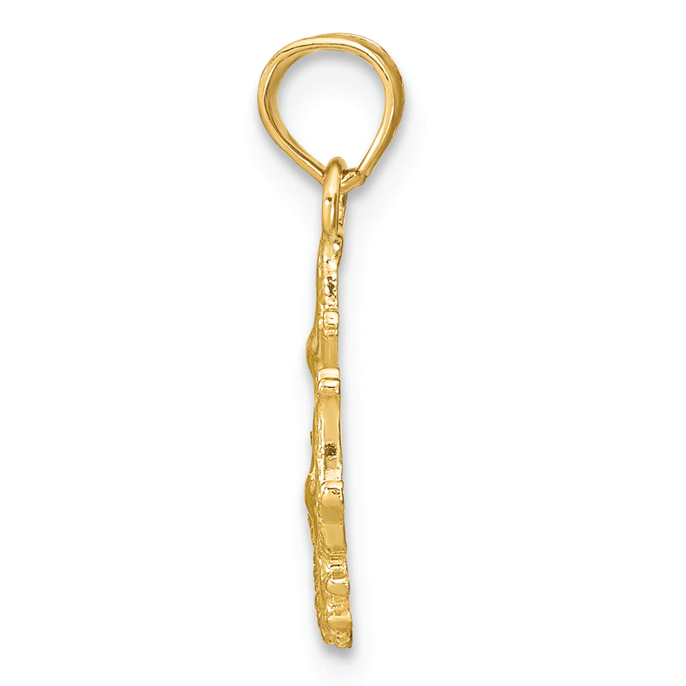 FJC Finejewelers 14k Yellow Gold Mini Double Starfish Coral Charm