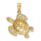 FJC Finejewelers 14k Yellow Gold Sea Turtle Polish Charm
