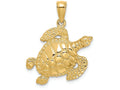 FJC Finejewelers 14k Yellow Gold Sea Turtle Polish Charm