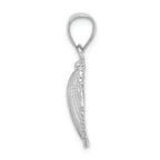 FJC Finejewelers 14k White Gold Scallop Shellhp Charm