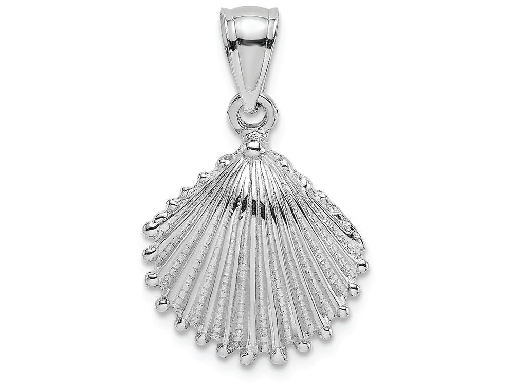 FJC Finejewelers 14k White Gold Scallop Shellhp Charm