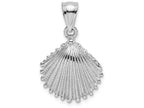FJC Finejewelers 14k White Gold Scallop Shellhp Charm