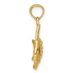 FJC Finejewelers 14k Yellow Gold Fishhp Engraved Charm