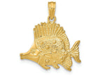 FJC Finejewelers 14k Yellow Gold Fishhp Engraved Charm