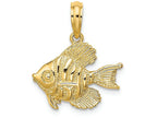 FJC Finejewelers 14k Yellow Gold Fish Polish Engraved Charm