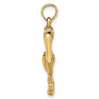 FJC Finejewelers 14k Yellow Gold 3d Sm Pelican Standing with Moveable Mouth Charm
