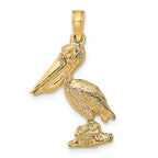 FJC Finejewelers 14k Yellow Gold 3d Sm Pelican Standing with Moveable Mouth Charm