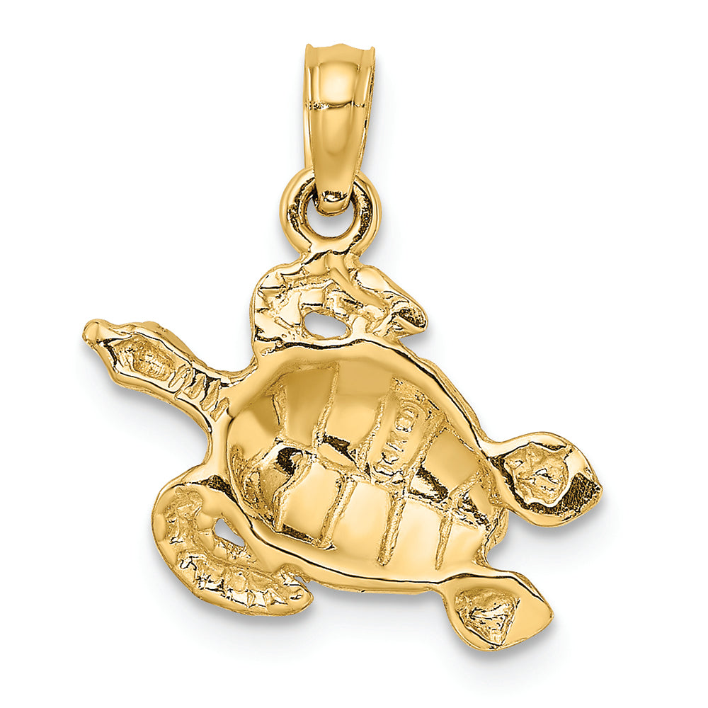 FJC Finejewelers 14k Yellow Gold Sea Turtle Polish Charm