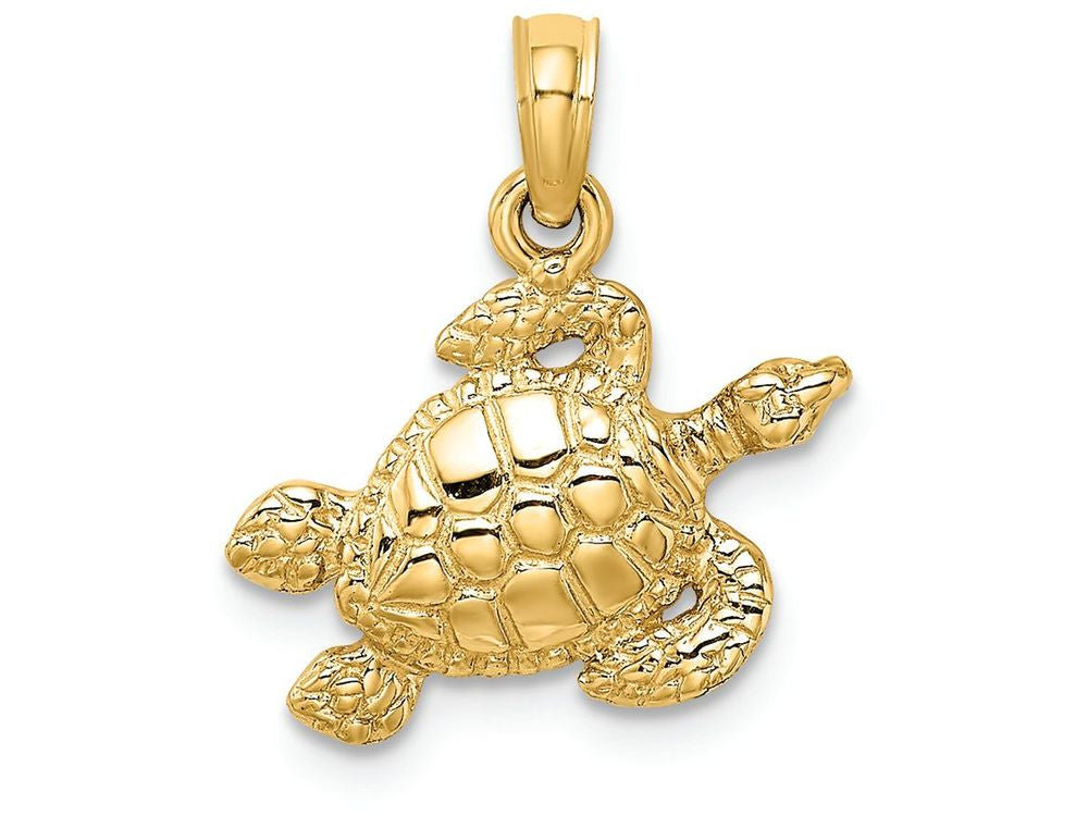 FJC Finejewelers 14k Yellow Gold Sea Turtle Polish Charm