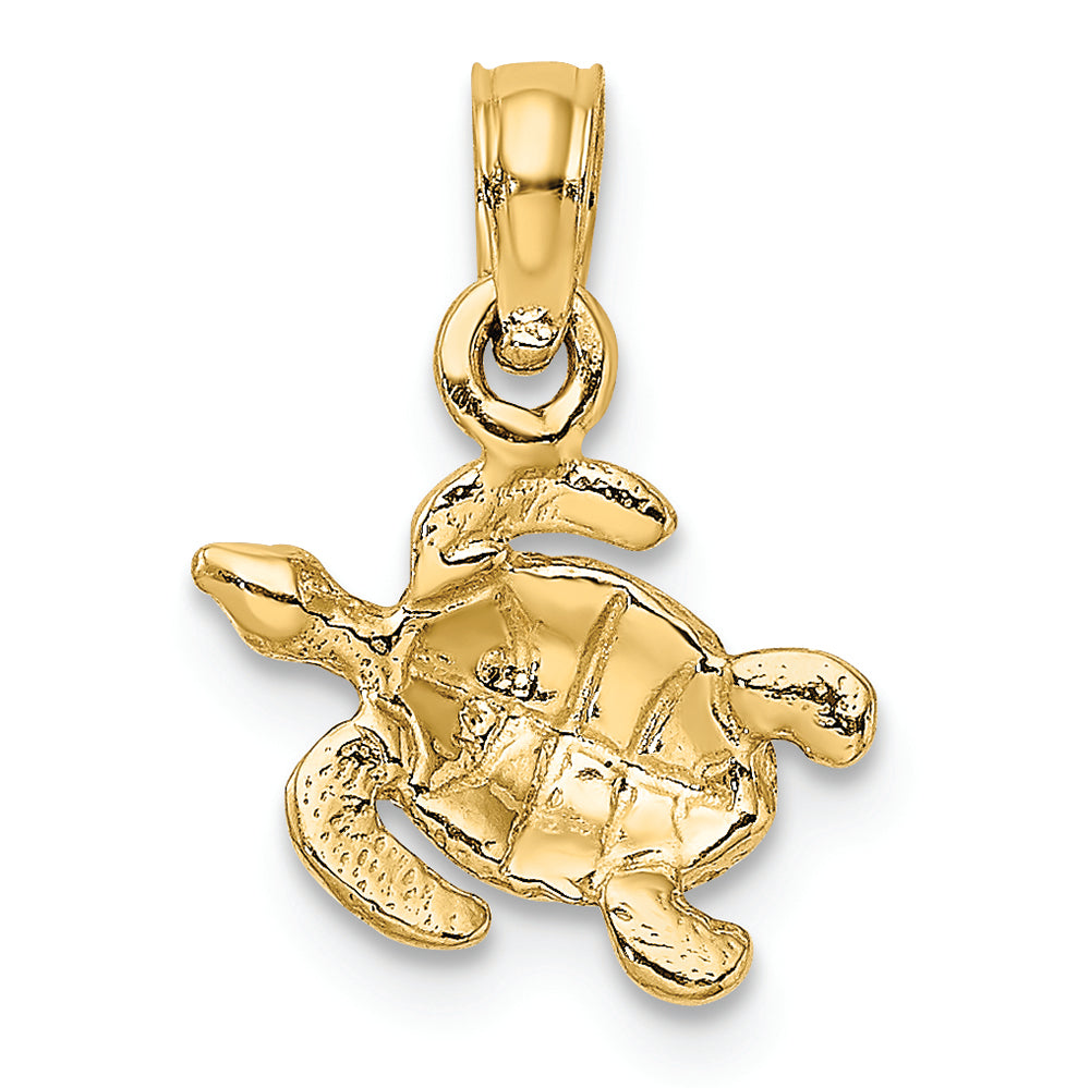 FJC Finejewelers 14k Yellow Gold Sea Turtle Polish Charm