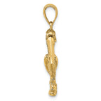 FJC Finejewelers 14k Yellow Gold 3d Lrg Pelican Standing with Moveable Mouth Charm