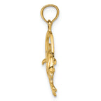 FJC Finejewelers 14k Yellow Gold Dolphin Jumping Thru Hoop Charm
