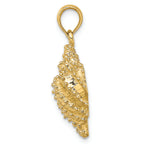 FJC Finejewelers 14k Yellow Gold Conch Shell with Texture Engraved Charm