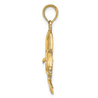 FJC Finejewelers 14k Yellow Gold Dolphin Jumping Thru Hoop Charm