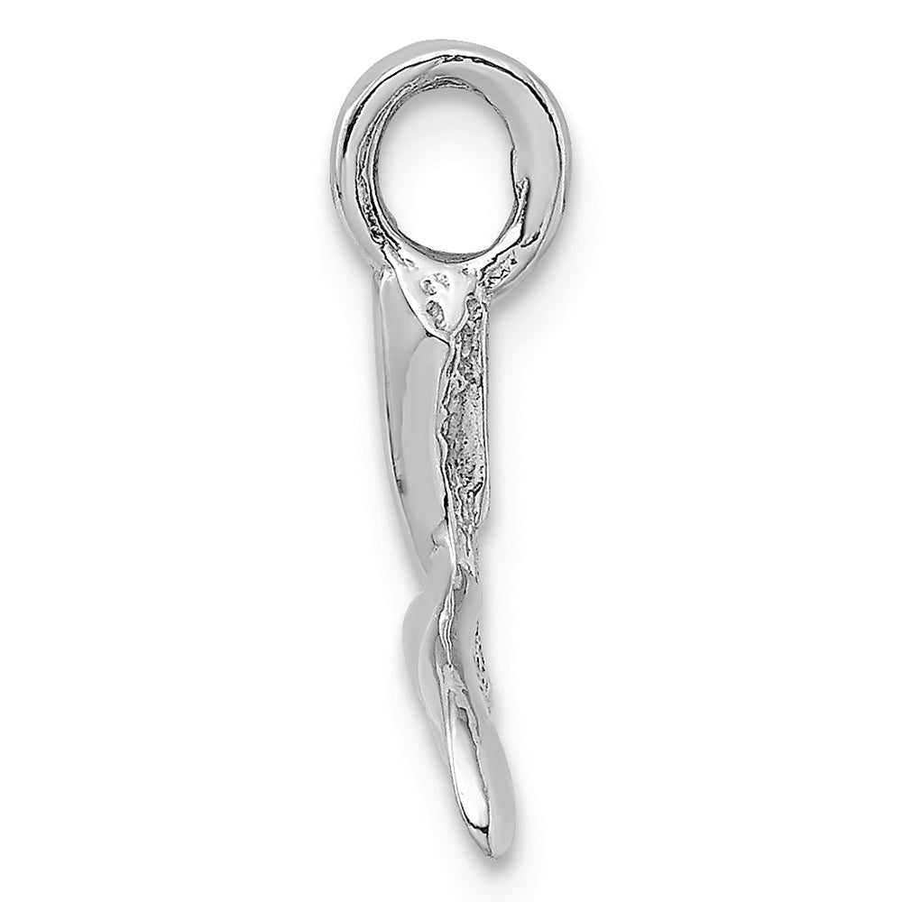 FJC Finejewelers 14k White Gold 3d Whale Tail Charm