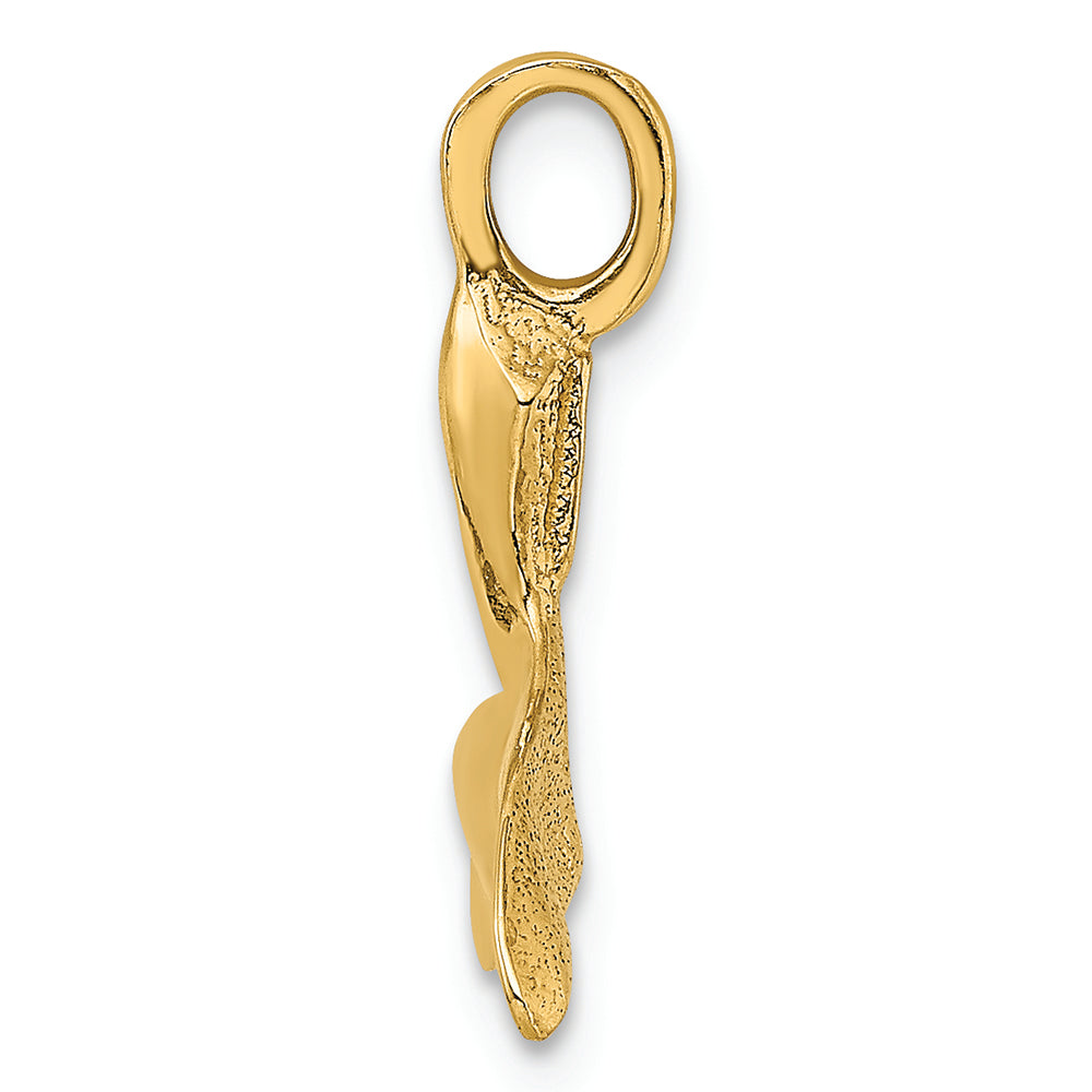 FJC Finejewelers 14k Yellow Gold 3d Whale Tail Charm