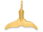 FJC Finejewelers 14k Yellow Gold 3d Whale Tail Charm