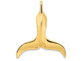 FJC Finejewelers 14k Yellow Gold 3d Whale Tail Polish Curved Charm