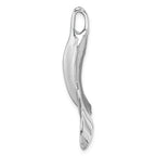 FJC Finejewelers 14k White Gold 3d Whale Tail Polish Curved Charm