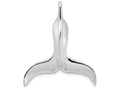 FJC Finejewelers 14k White Gold 3d Whale Tail Polish Curved Charm