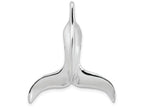 FJC Finejewelers 14k White Gold 3d Whale Tail Polish Curved Charm