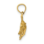 FJC Finejewelers 14k Yellow Gold Double Dolphins Jumping Left Polish Charm