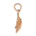 FJC Finejewelers 14k Rose Gold Double Dolphins Jumping Left Polish Charm