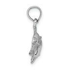FJC Finejewelers 14k White Gold Double Dolphins Jumping Left Polish Charm