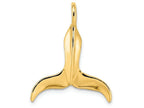 FJC Finejewelers 14k Yellow Gold 3d Whale Tail Charm