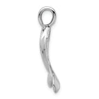 FJC Finejewelers 14k White Gold 3d Whale Tail Charm