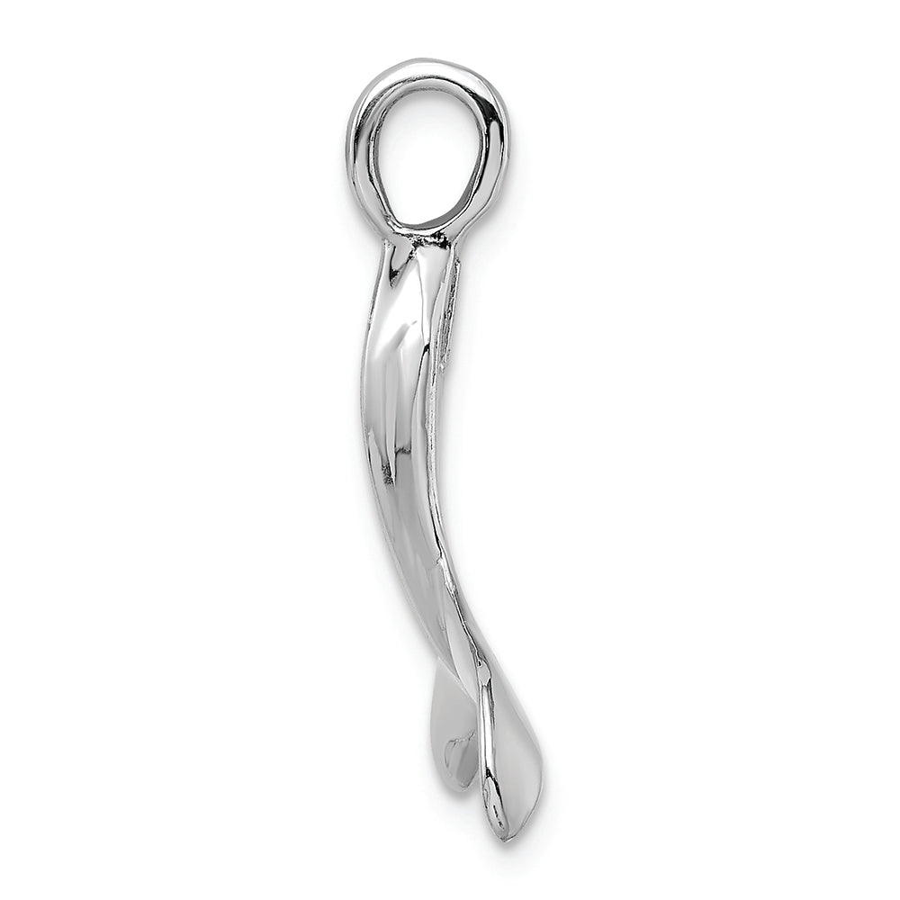 FJC Finejewelers 14k White Gold 3d Whale Tail Charm