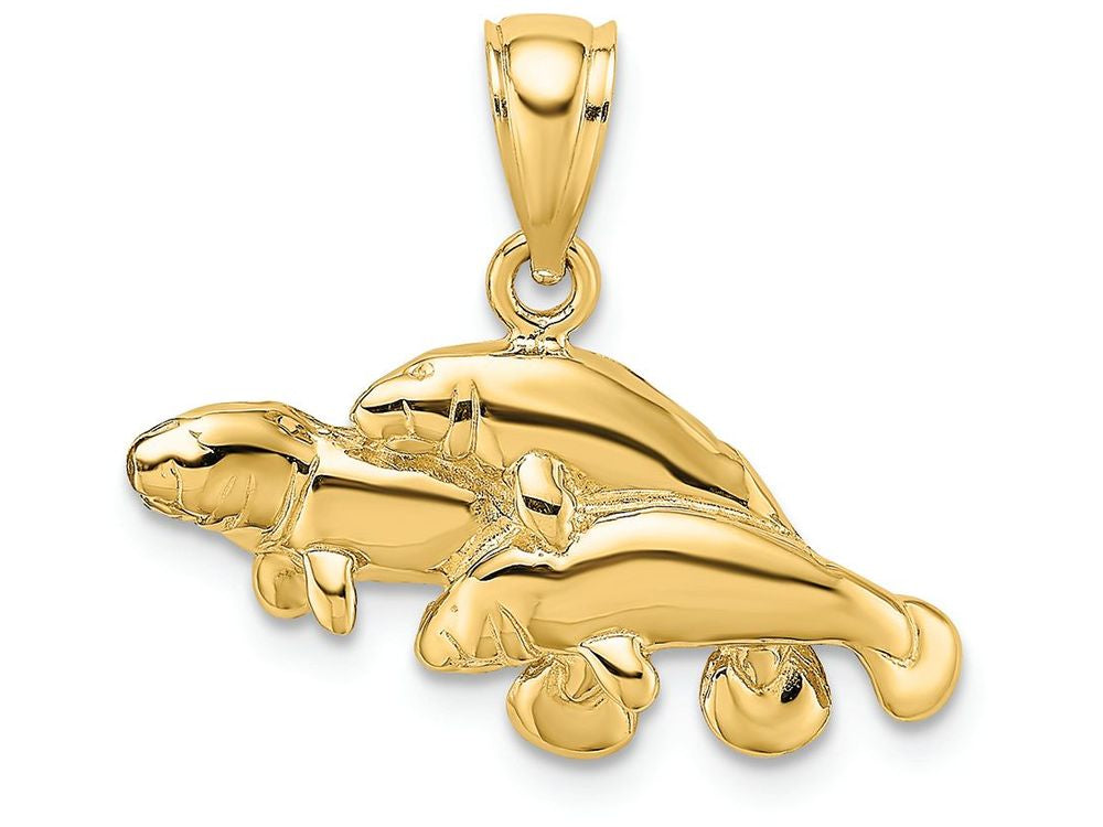 FJC Finejewelers 14k Yellow Gold Triple Manatee Charm
