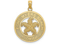 FJC Finejewelers 14k Yellow Gold Fort Myers Beach Fl On Round Frame with Starfish Center Charm