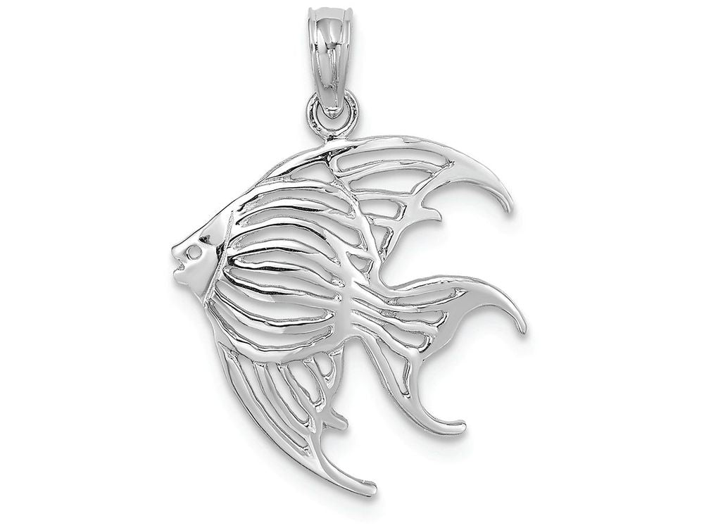 FJC Finejewelers 14k White Gold Angelfish Charm