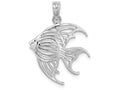 FJC Finejewelers 14k White Gold Angelfish Charm