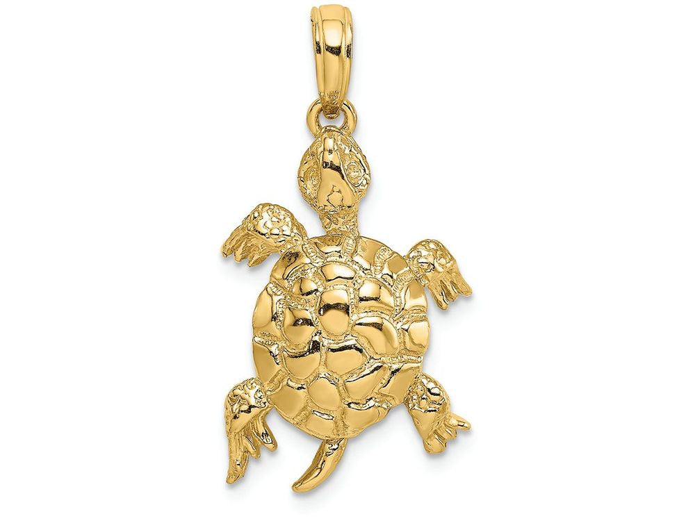 FJC Finejewelers 14k Yellow Gold Turtle Polish Charm