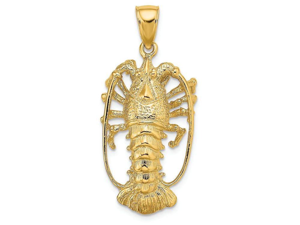 FJC Finejewelers 14k Yellow Gold Florida Lobster with Out Claws Charm