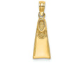 FJC Finejewelers 14k Yellow Gold Scuba Flipper Swim Or Dive Charm