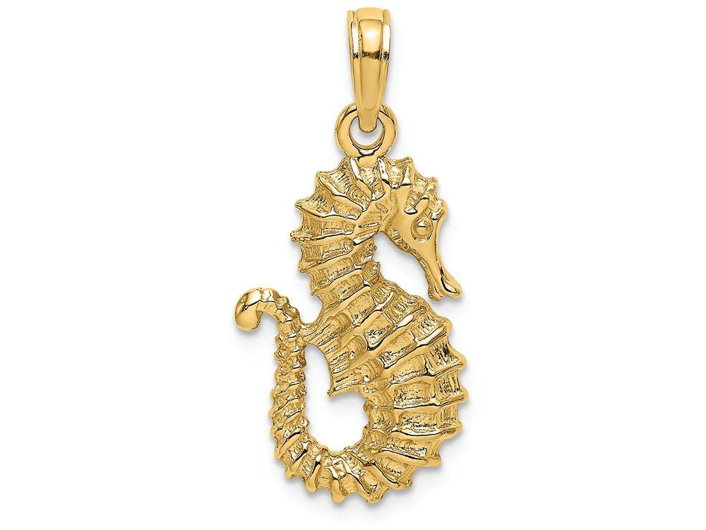 FJC Finejewelers 14k Yellow Gold Seahorse Charm Textured
