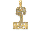 FJC Finejewelers 14k Yellow Gold South Beach Under Palm Tree Charm