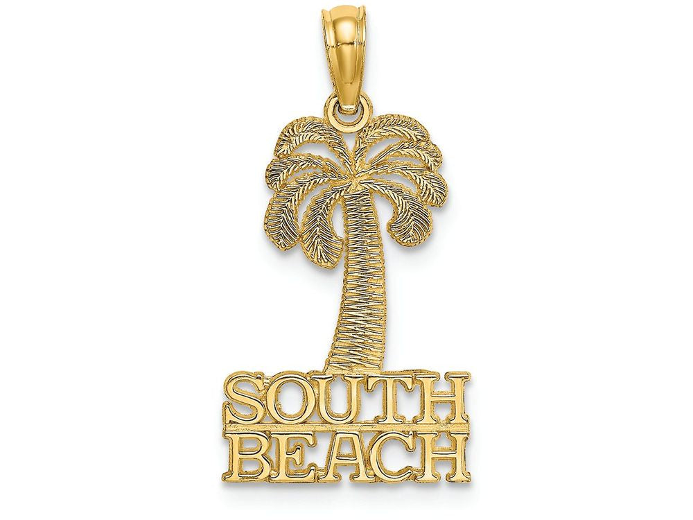 FJC Finejewelers 14k Yellow Gold South Beach Under Palm Tree Charm