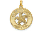 FJC Finejewelers 14k Yellow Gold Sanibel On Round Frame with Starfish Center Charm