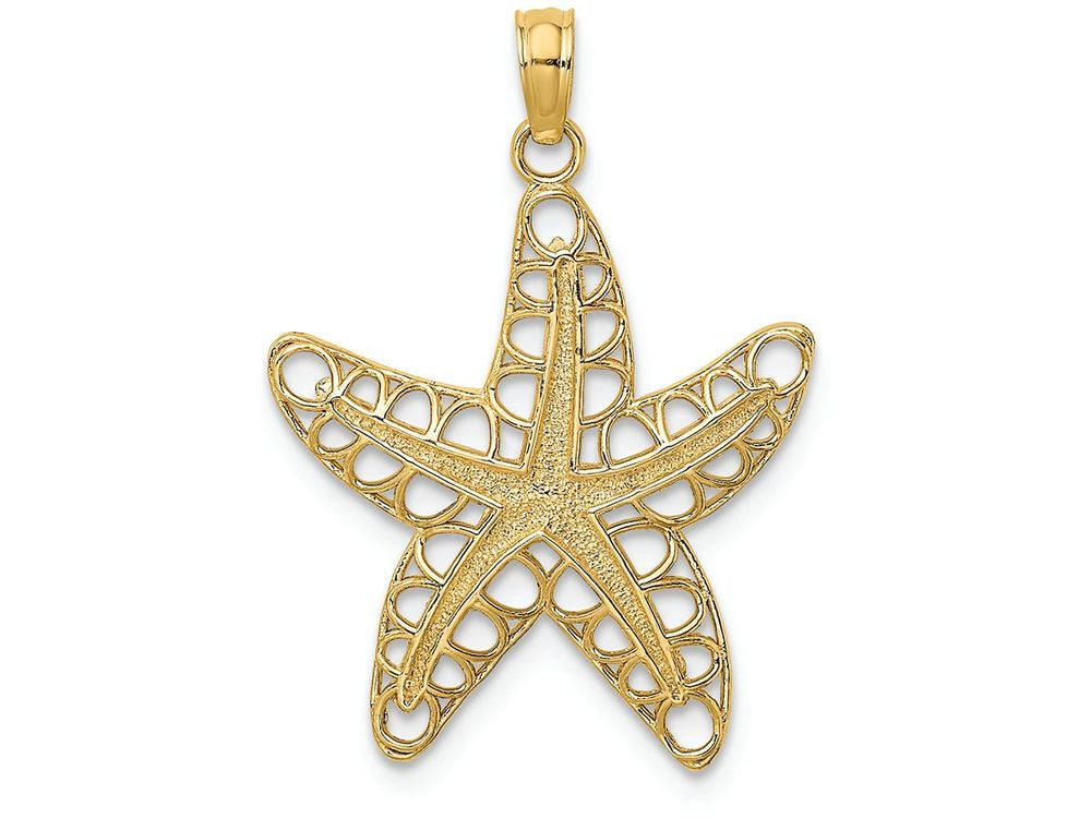 FJC Finejewelers 14k Yellow Gold Starfish Charmcut-out
