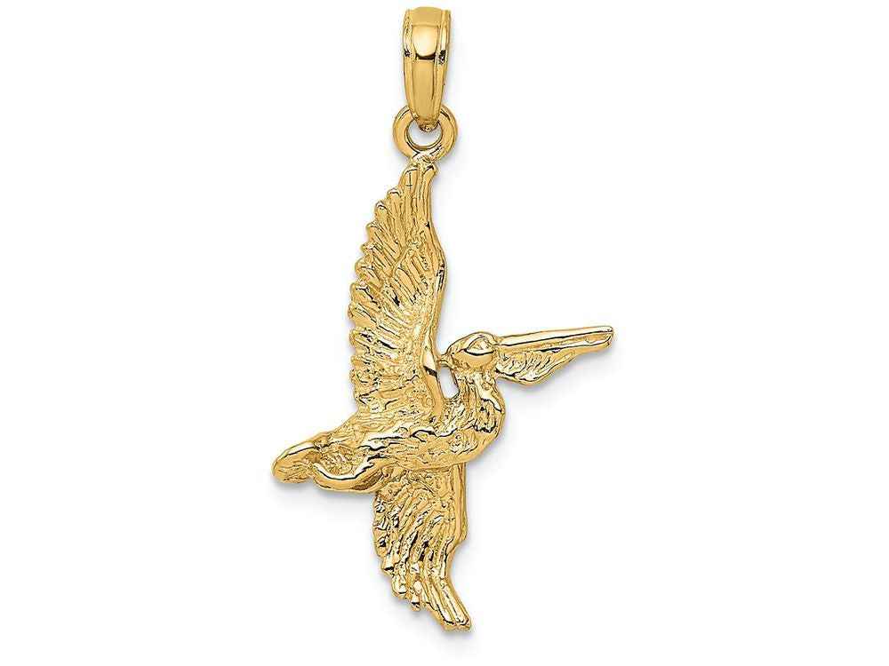 FJC Finejewelers 14k Yellow Gold 3d Pelican Flying Charm