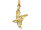 FJC Finejewelers 14k Yellow Gold 3d Pelican Flying Charm