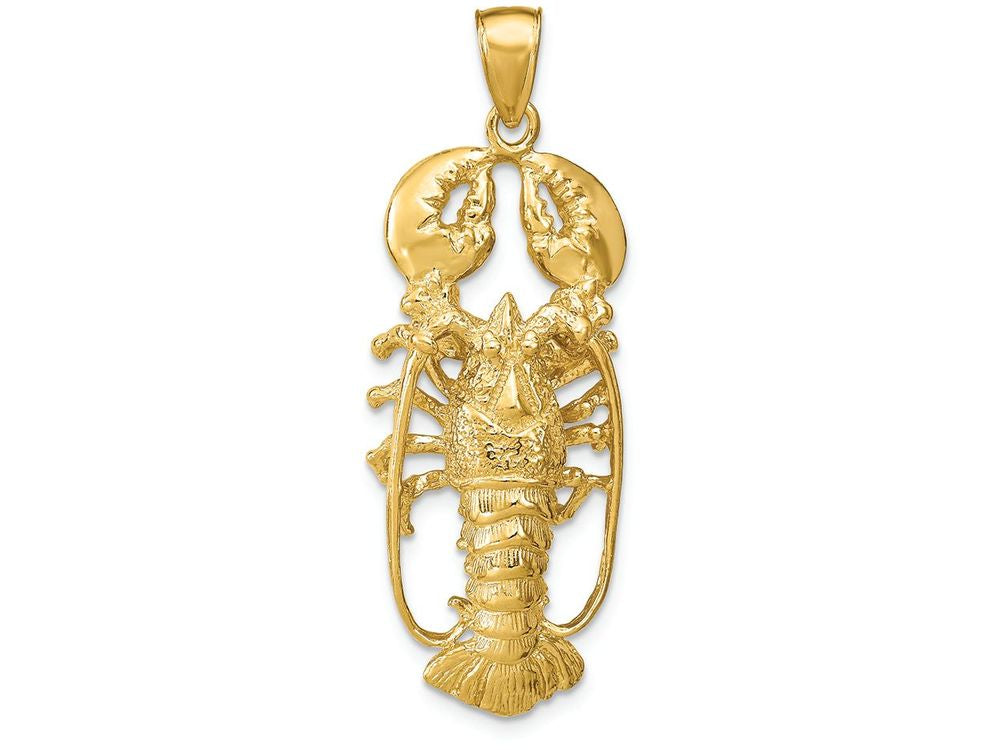 FJC Finejewelers 14k Yellow Gold 3d Maine Lobster with Claws Charm