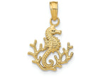 FJC Finejewelers 14k Yellow Gold Mini Seahorse Coral Charm