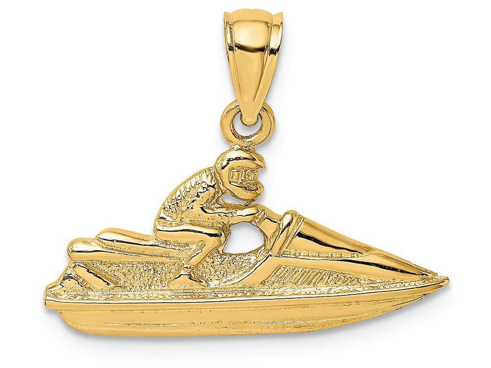 FJC Finejewelers 14k Yellow Gold Jet Ski Polish Charm